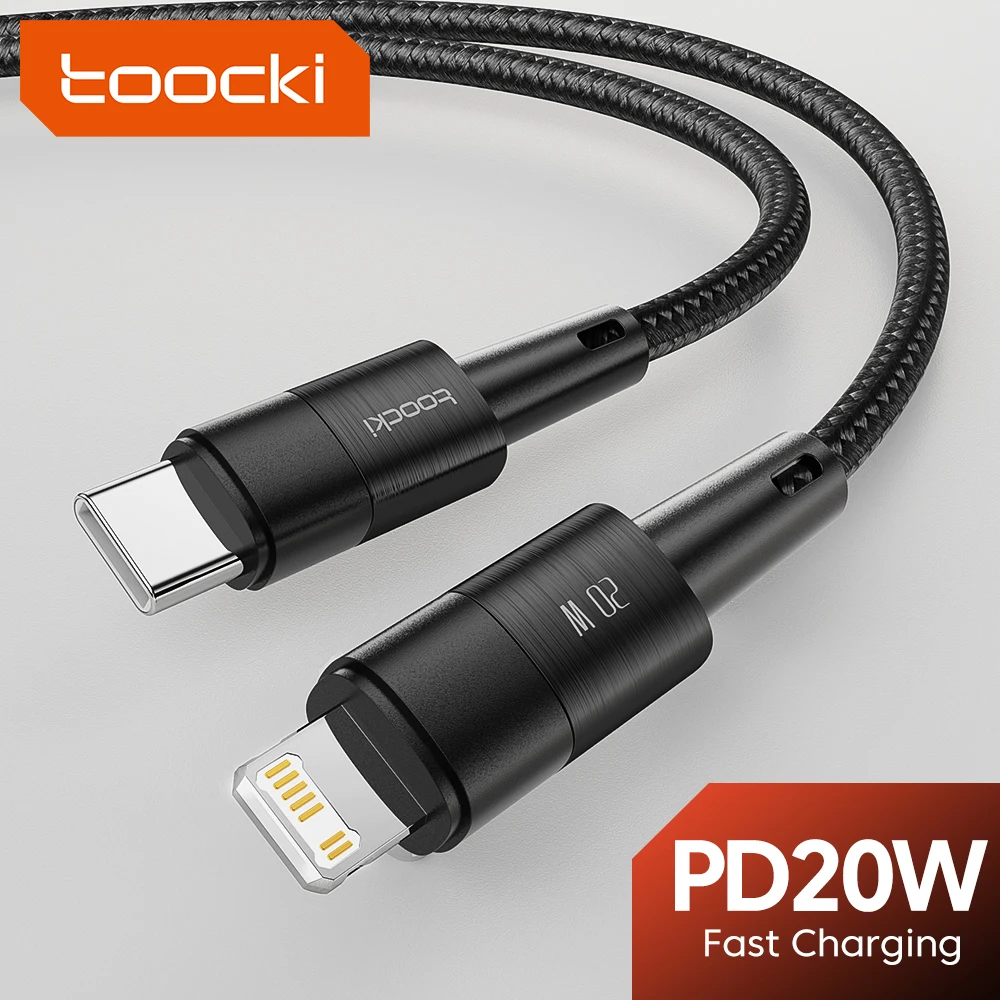 

Toocki 20W USB C Cable PD Charging For iPhone 14 13 12 Pro Max XR XS 8 7 iPad Type C to Lightning Charger Data Cord Wire