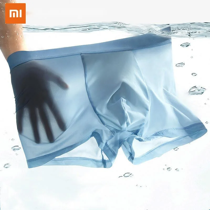 

Мужское нижнее белье Xiaomi Youpin, воздухопроницаемое шелковое дышащее сверхтонкое волокно, легкое дышащее 3D бесшовное, 2 шт. в упаковке