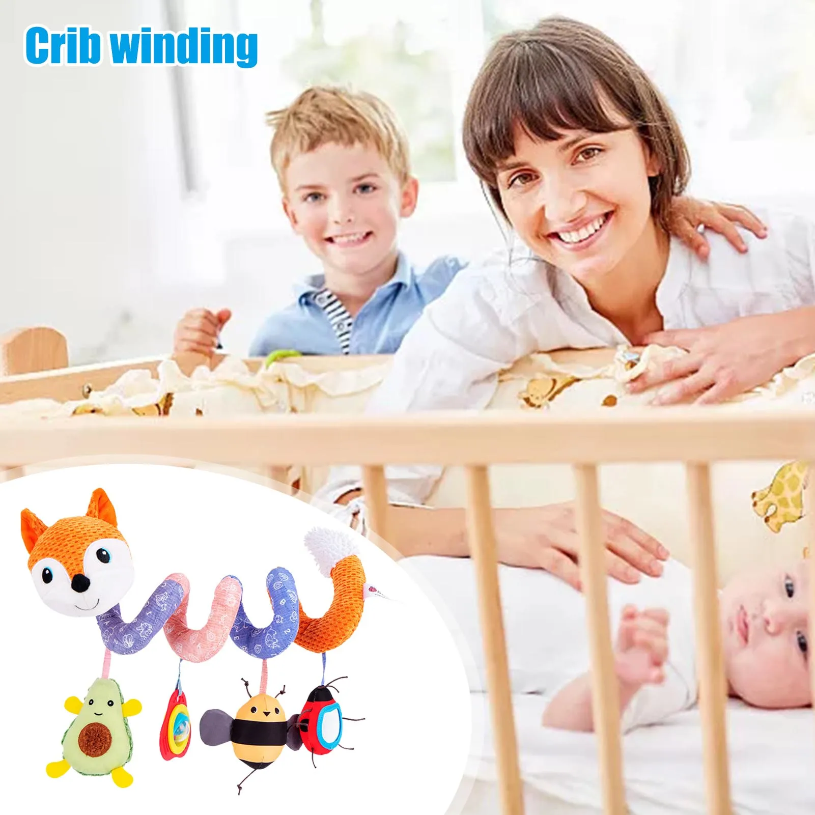 

Crib Spiral Toys Baby Stroller Rattle Car Seat Toys Fox Bed Wrap Toy Spiral Pram Toys Activity Play Center For Toddlers Newborn