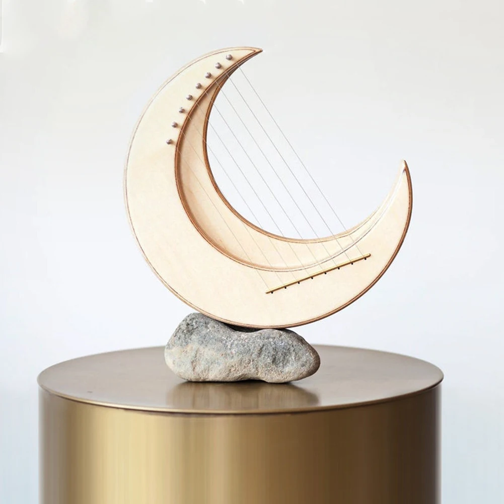 

8/11/15 Strings Lyre Harp Moon Shape Piano Musical Instrument Home Decoration Gift For Kids Adults Beginners Professionals Bands
