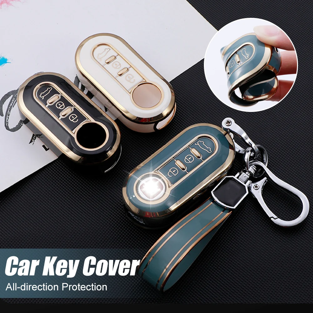 

New Car For Fiat 3-Button Key Cover Key Case For Car For Ducato 500 500L Panda Grande Punto Lancia Musa Car Flip Key Case Parts