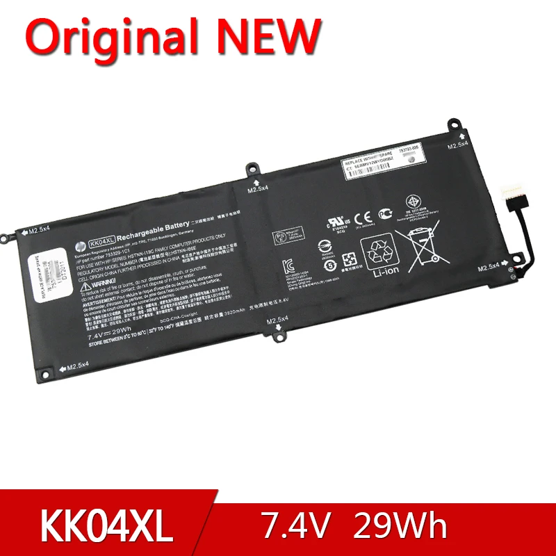 

KK04XL NEW Original Battery HSTNN-I19C HSTNN-IB6E For HP Pro x2 612 G1 Tablet 753329-1C1 753703-005 7.4V 29Wh NEW Original Batt