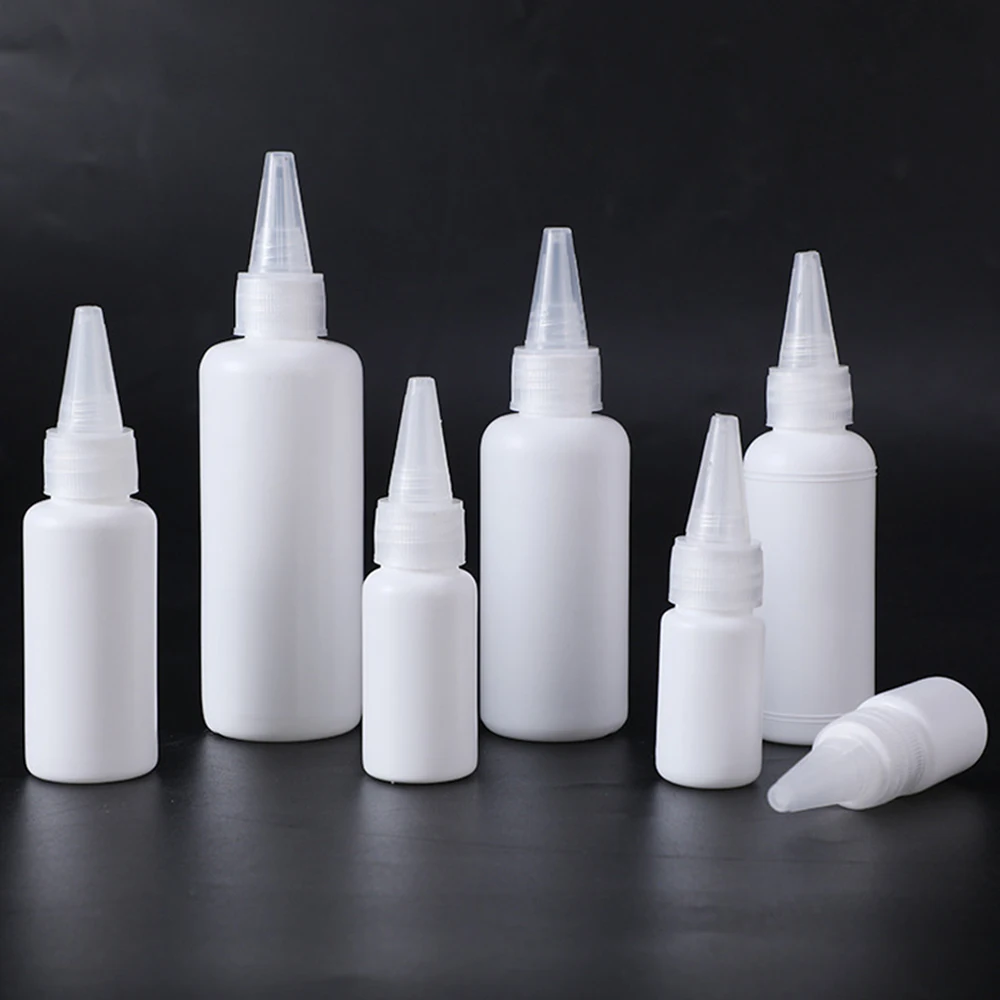 

10ml 20ml 30ml 50ml 60ml 100ml Applicator Squeeze Bottle Plastic Paint Dispenser Bottle White Dispensing Glue Bottle