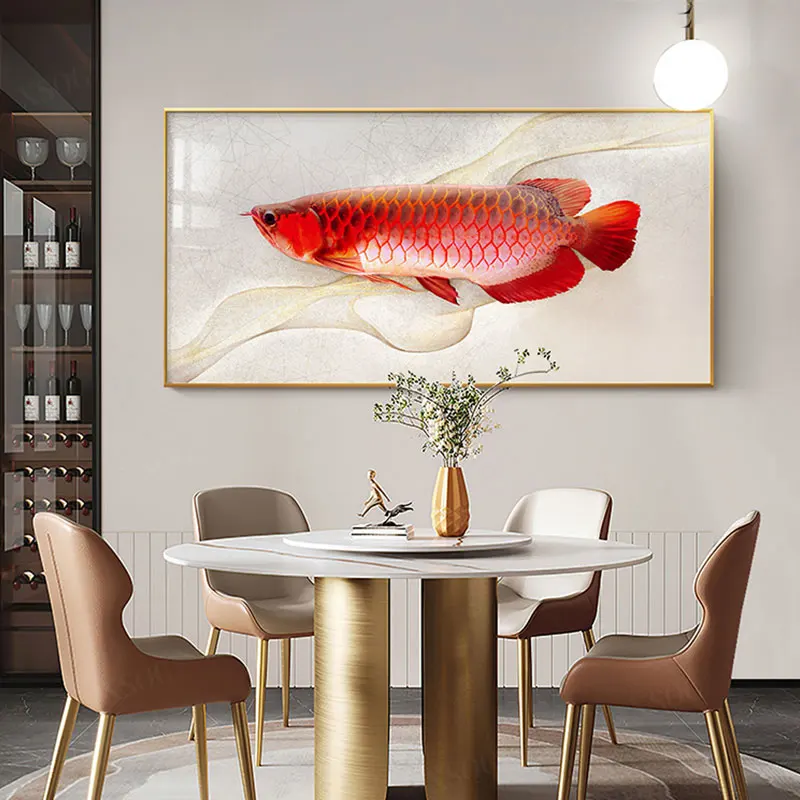 Постеры с изображением золотой рыбы настенное искусство современные картины на