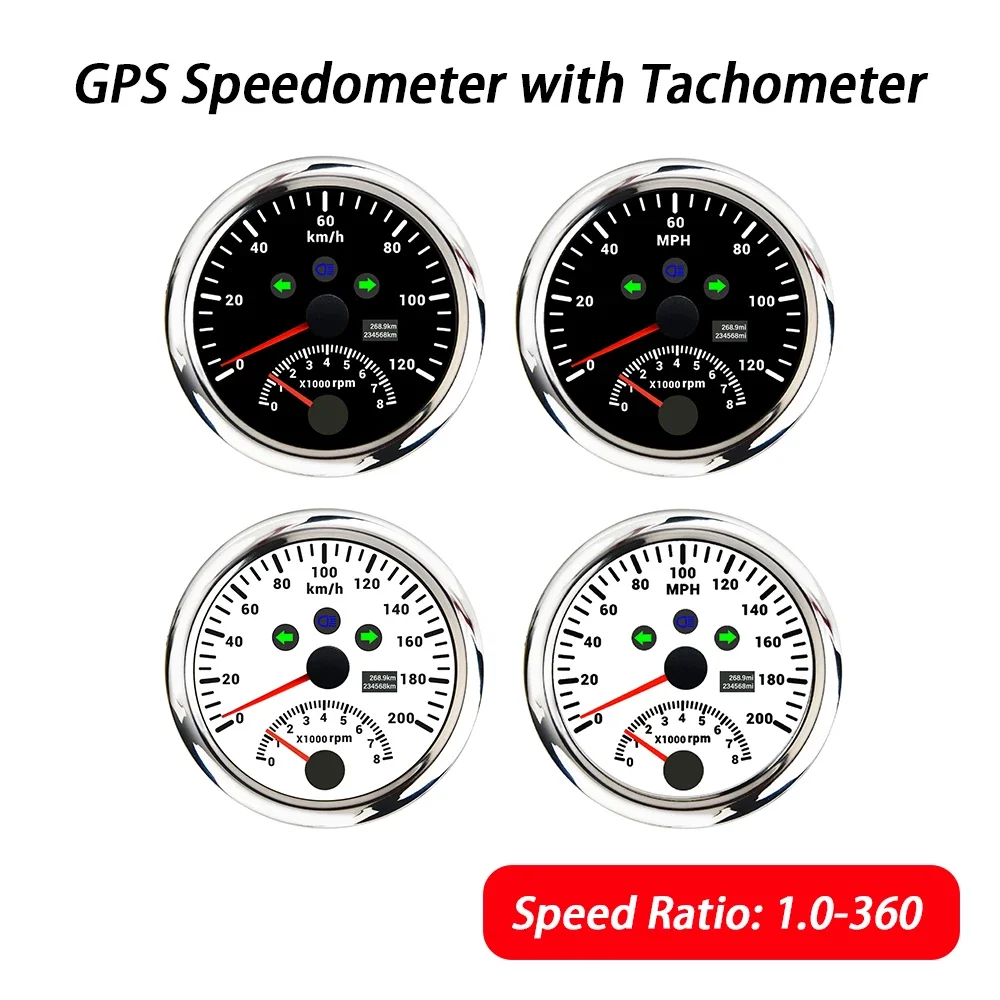 Универсальный 85 мм GPS спидометр для грузовика 0-200 км/ч 0-120 измеритель скорости