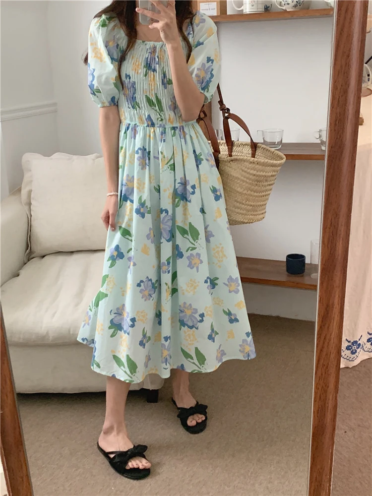 

Женское винтажное платье-миди с коротким рукавом и открытыми плечами