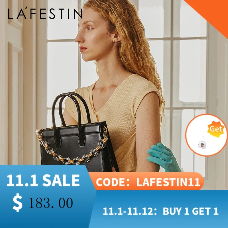 

LA FESTIN Designer handbag 2021 new trendy handbag fashion messenger bag popular chain bag single shoulder handbag acrylic chain