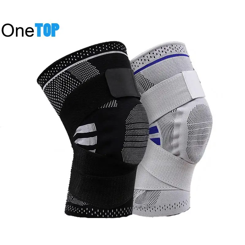 Elastic Nylon Sport Knee Pads Compression Knee Pads With Straps Knee Protector Support Bandage For Basketball Running Cycling