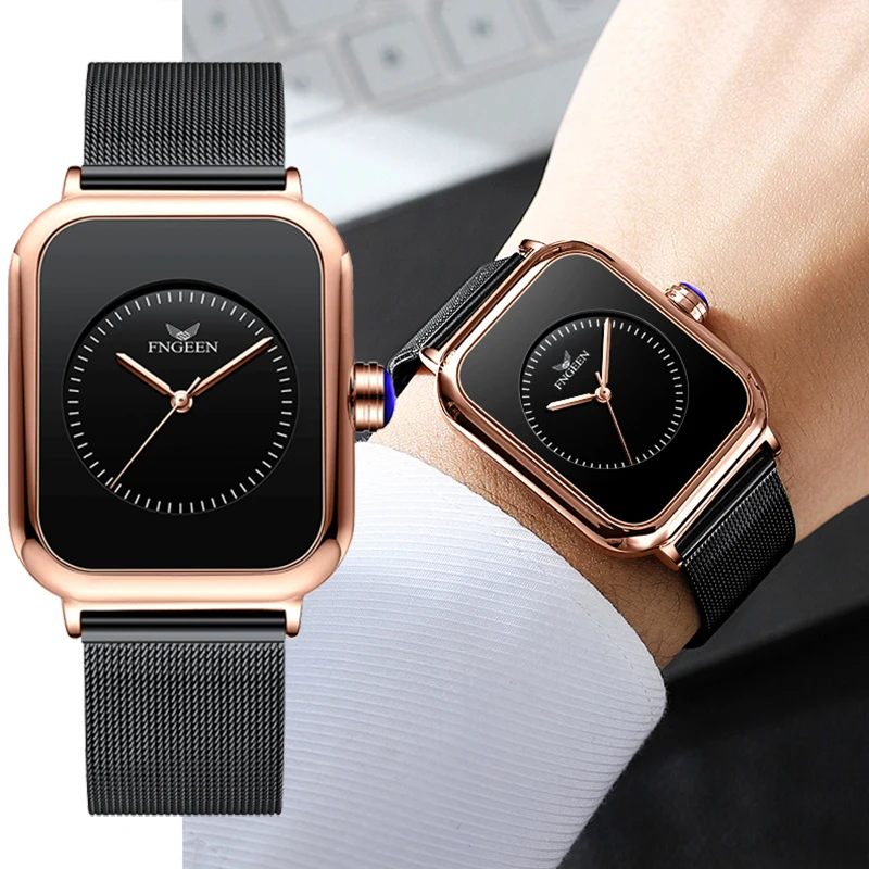 2023 New Hot Selling Simple and Creative Waterproof Square Dial Women's Quartz Watch Girlfriend Leisure Luxury Gift