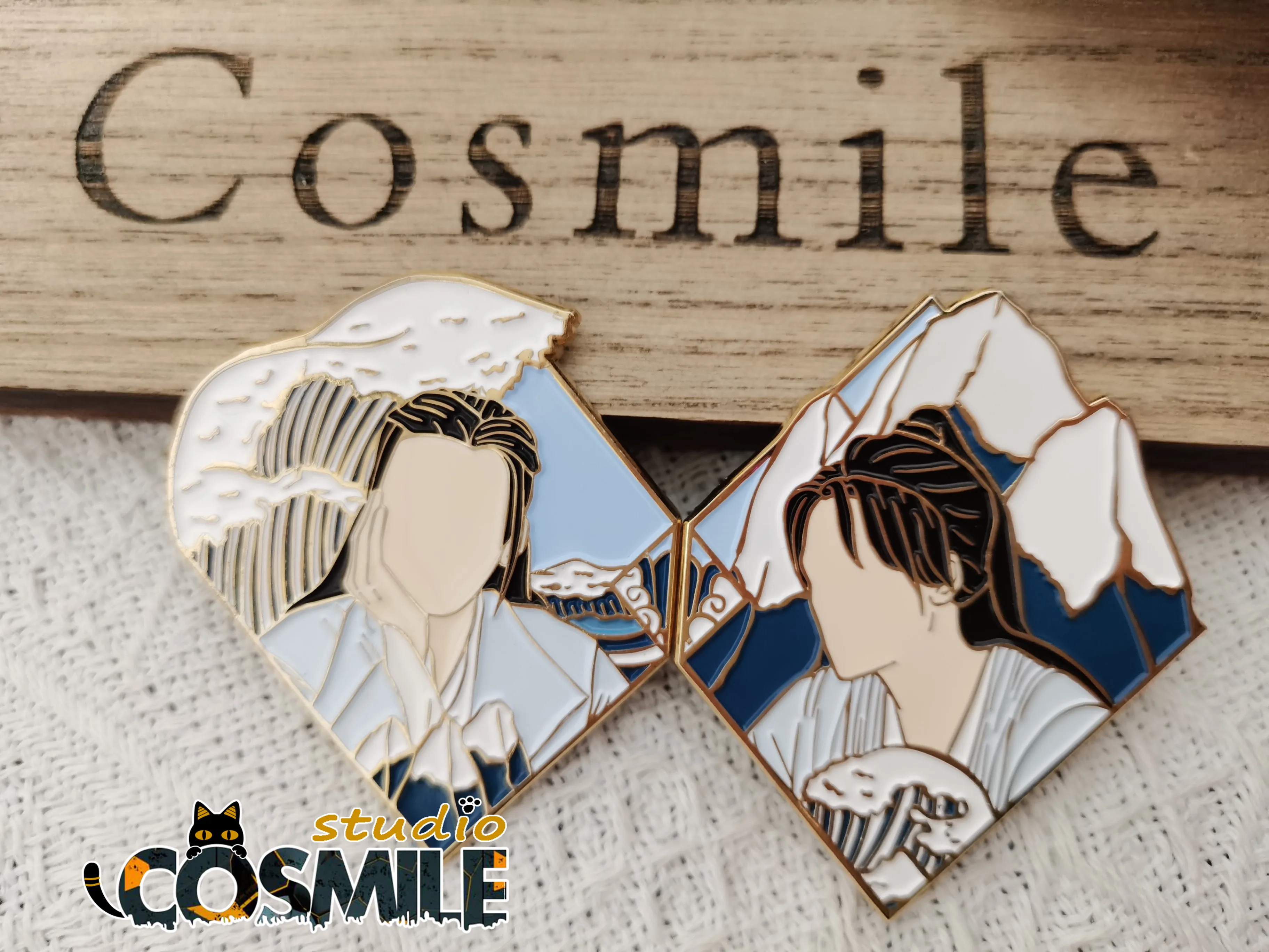 Доступно слово чести He Ling Wen Kexing Zhou Zishu Gong Jun Zhang Zhehan CP Металлический значок Брошь