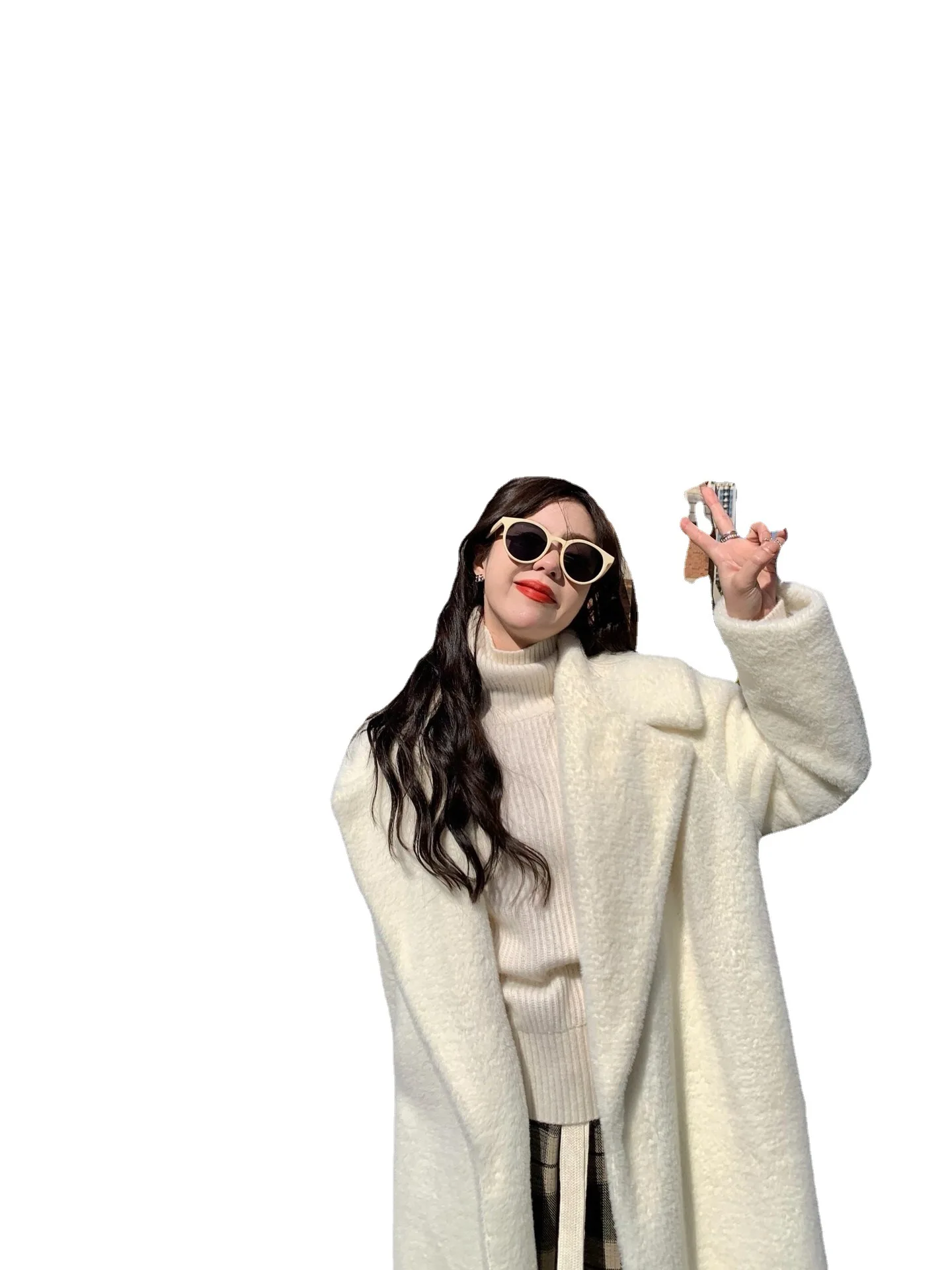 Fur coat women's long knee-length loose Mao Mao coat