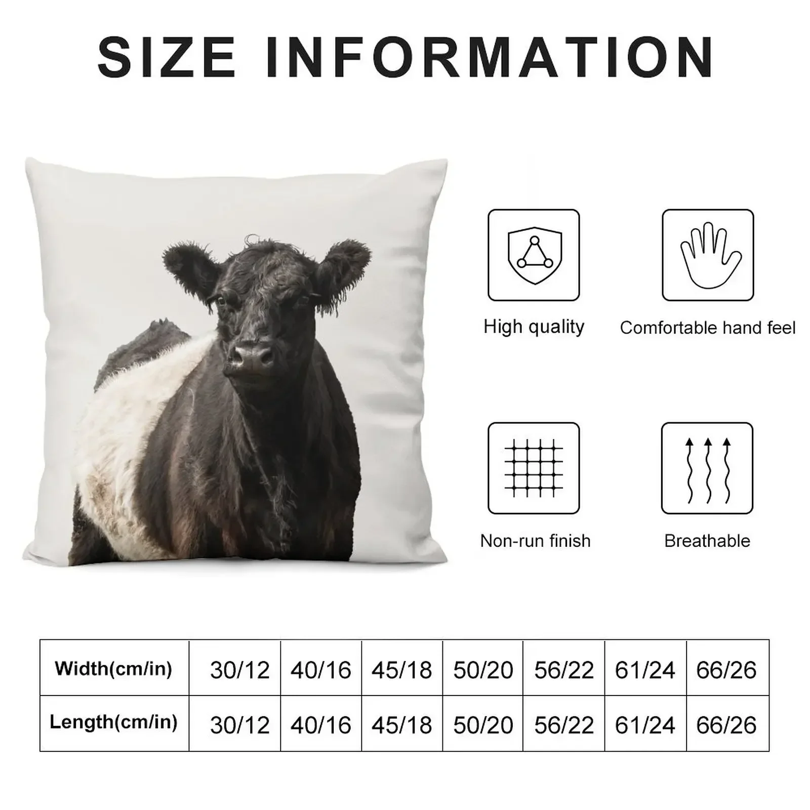 Фото Поясная подушка Galloway Cow, чехол для диванной подушки, наволочки, декоративная подушка №2