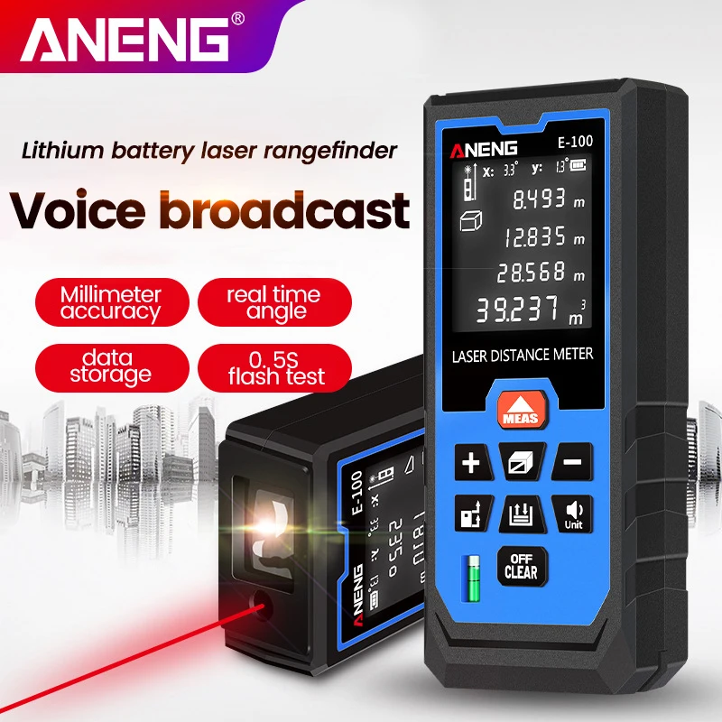 

Aneng 40/60/80/100 м ручной дальномер Инфракрасный измерительный прибор лазерный дальномер Высокая точность голосового вещания Тип