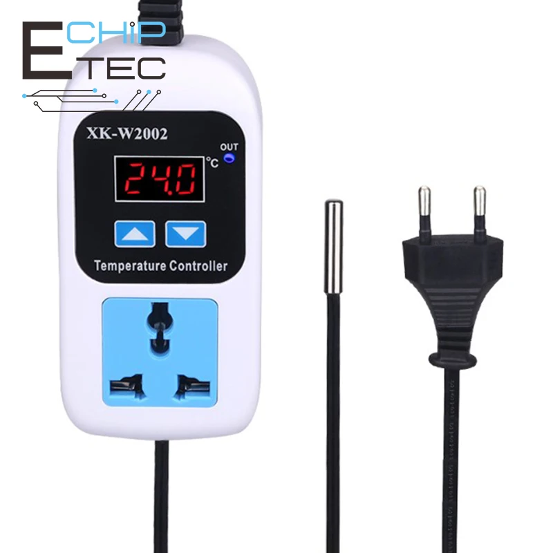 

Free shipping Digital Temperature Controller AC 110-220V Thermostat Regulator -50~110℃ Microcomputer Socket EU Plug
