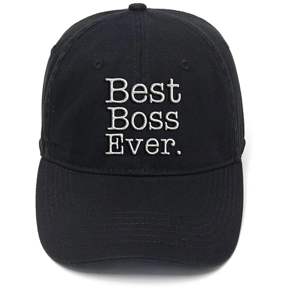 

Lyprerazy Boss Gifts Best Boss Ever Best Manager Gifts Washed Cotton Adjustable Men Women Flock Printing Baseball Cap