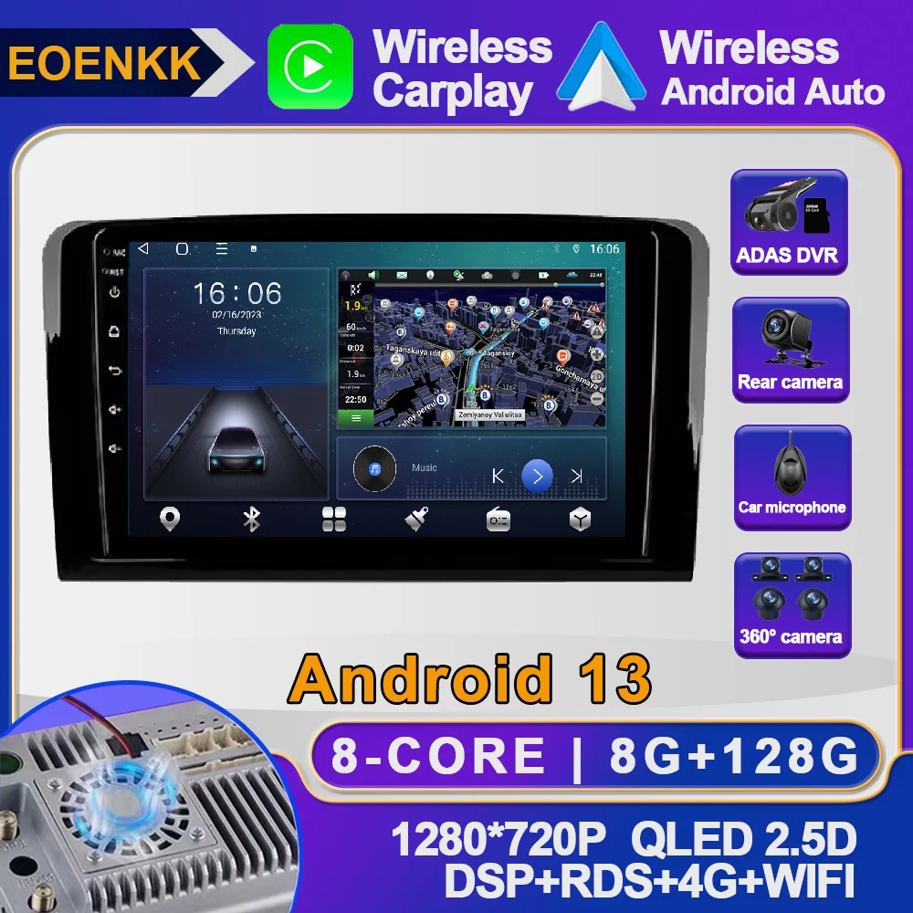 

Android 13 For Mercedes Benz ML GL ML350 GL320 X164 2005 - 2009 Car Radio Autoradio Multimedia SWC RDS BT Video Navigation GPS