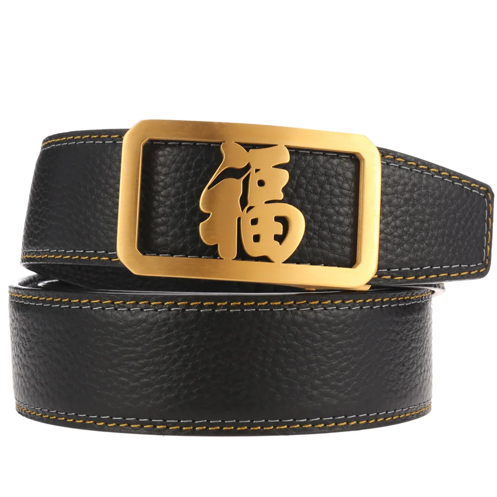 2022 fashion high quality new stainless steel men's first layer belt casual belt women luxury designer brand Automatic buckle