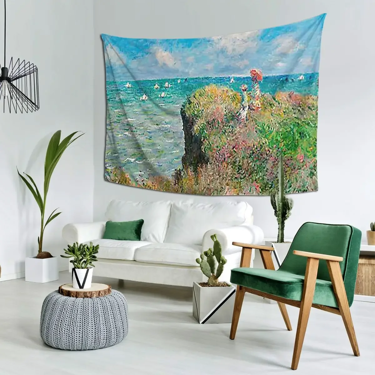 Картина с изображением монета-Клода и скалы настенная подвесная картина