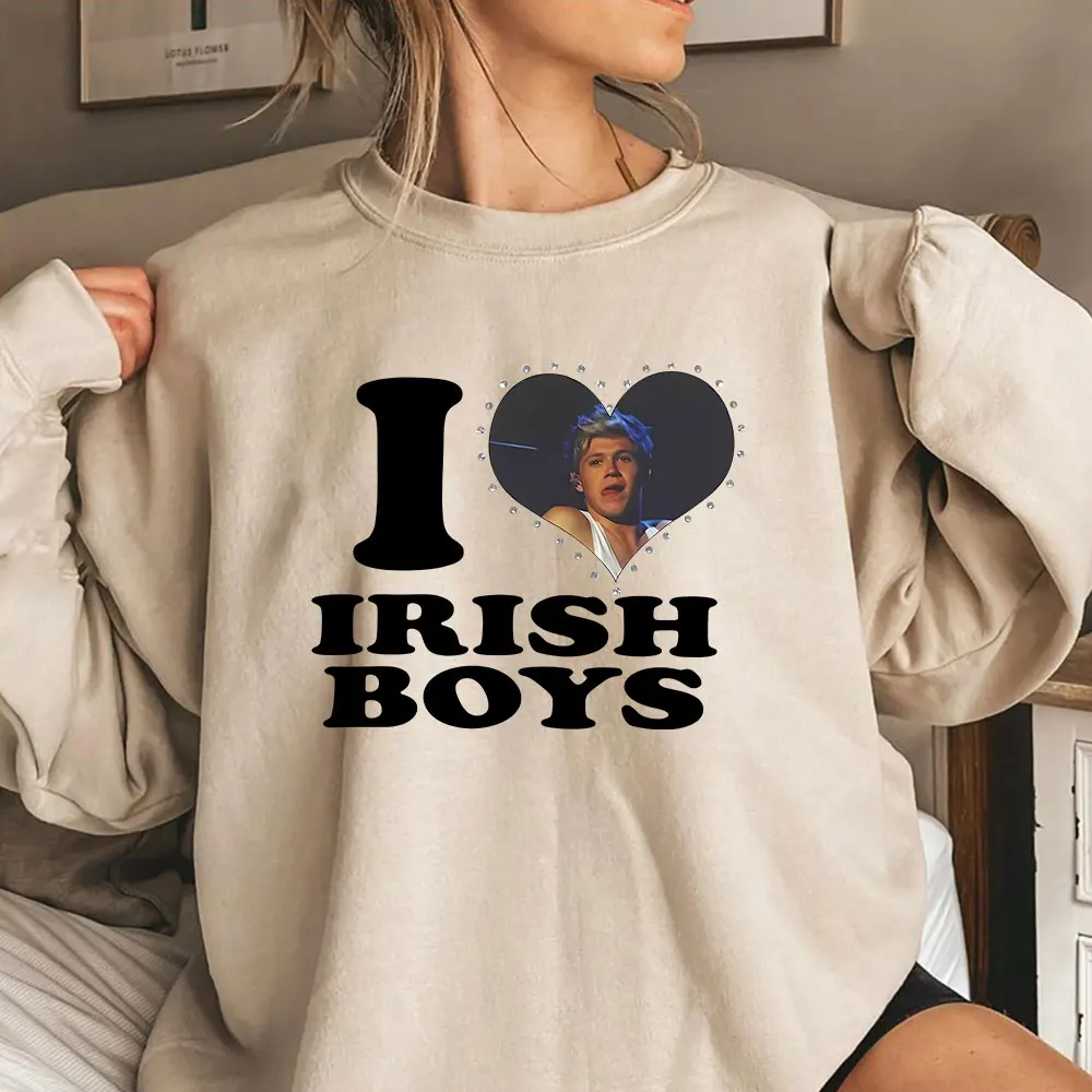 Толстовка I Heart Irish Boys Niall Horan The Show Album 2024 Рубашка 1D Inspired Singer Music Топы Ретро 90-х Y2k
