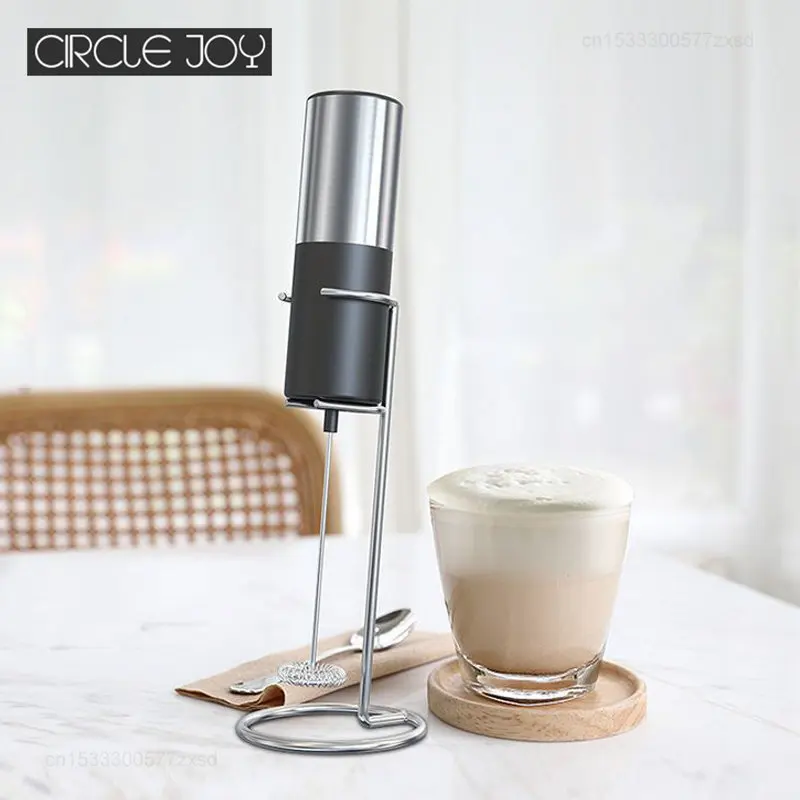 Circle joy Electric Milk Frother Mini Foamer Coffee Maker Egg Beater for Chocolate Cappuccino Stirrer Portable Blender Tools