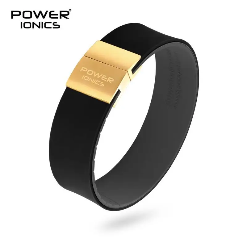 Фото Оригинальный POWER IONICS Trend Black Technology с отрицательными ионами, спортивный водонепроницаемый браслет для здоровья №5