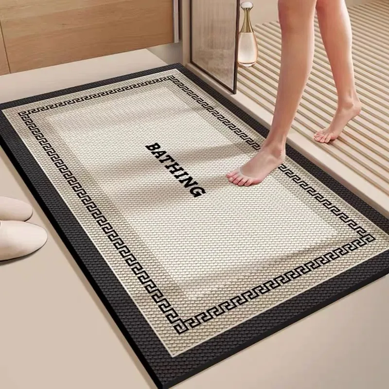 Быстросохнущий нескользящий коврик для ванной и комнаты с диатомом