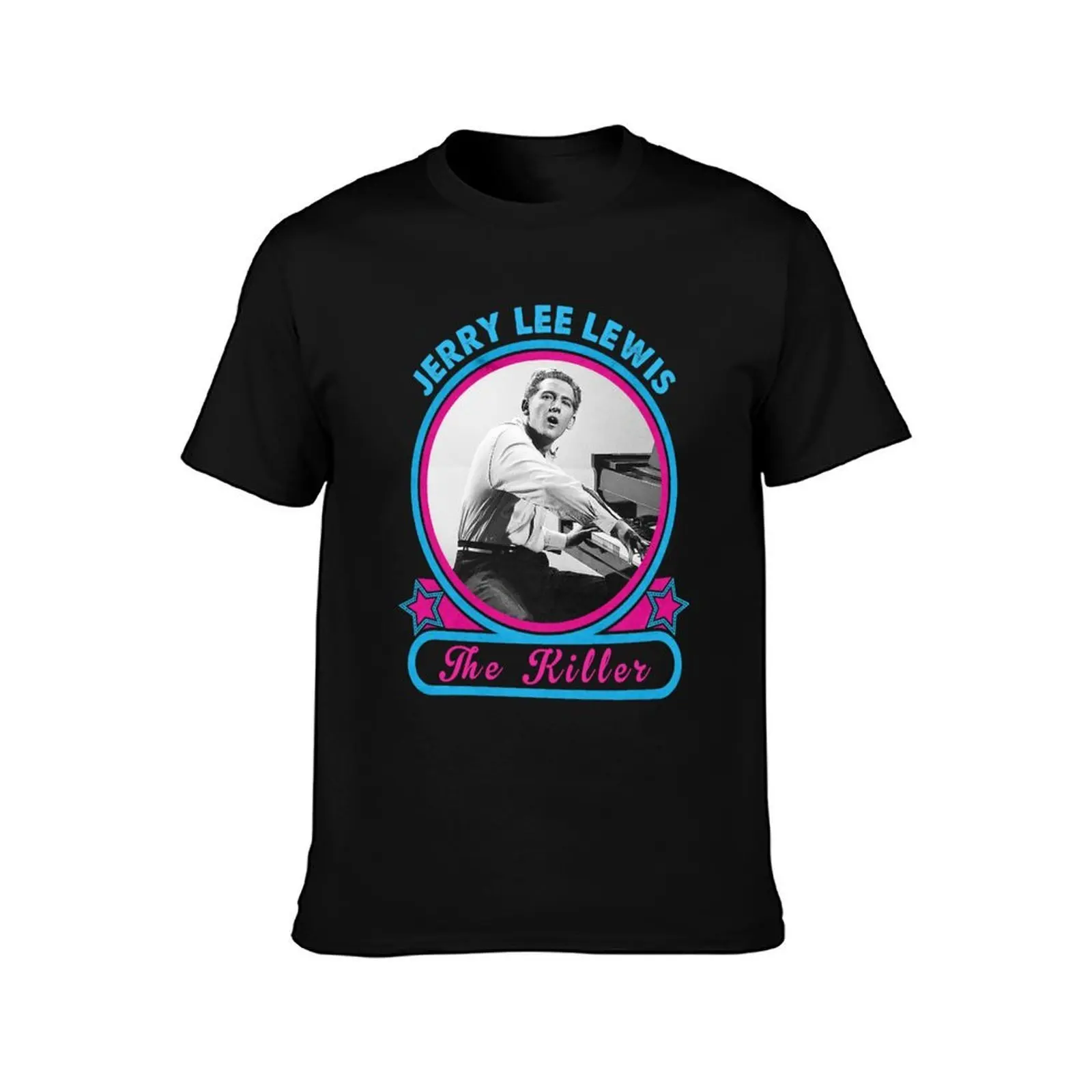 Фото Футболка The Killer Jerry Lee Lewis Legend, повседневный топ без застежек, с короткими рукавами №2