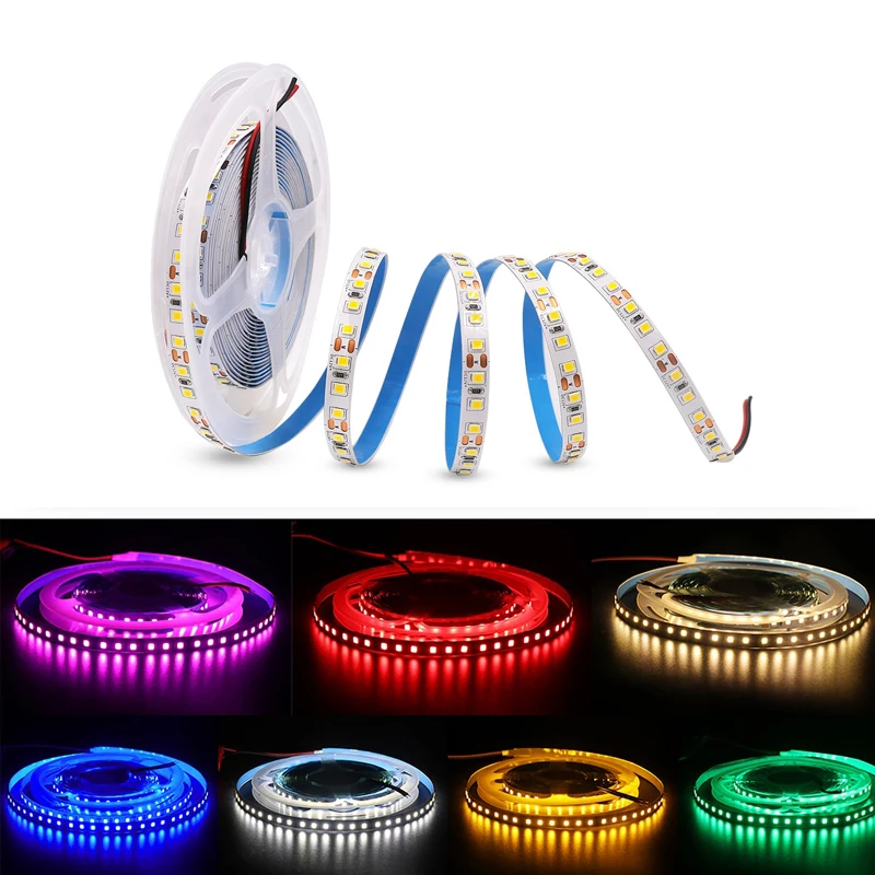 

DC 12V Colorful LED Strip Lights SMD 2835 5M Waterproof 2PIN Warm White Red Blue Yellow 1M 2M 3M 4M 60LED/M Flexible Strip IP20