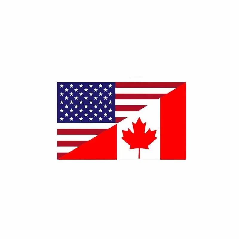 Наклейка с изображением мотоцикла флага США Канады