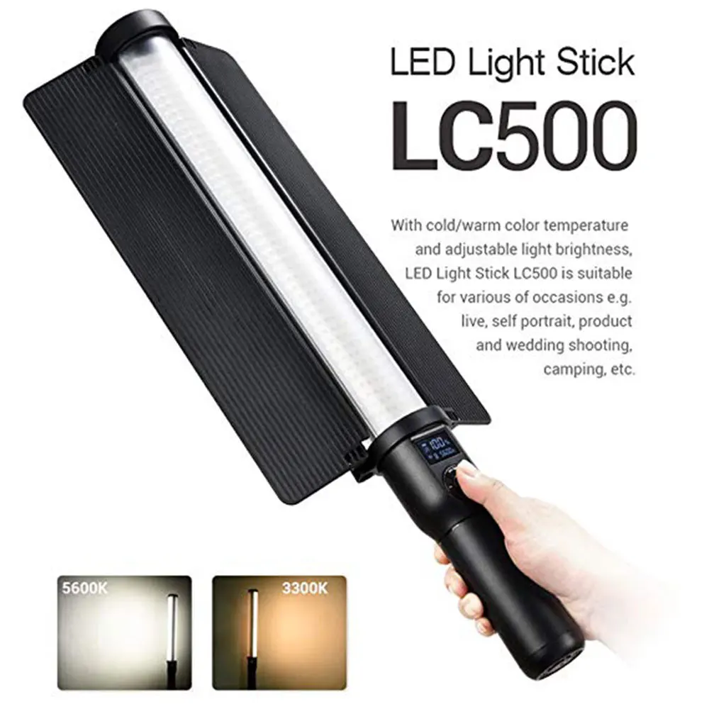 

Godox LC500 LED Light Stick Photography Studio Fill Lamp Portable Video Light Bar Handheld Tube Light For Live Shooting US Plug