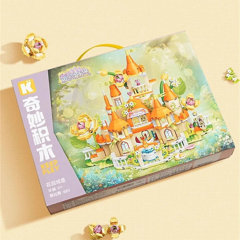 Keeppley садовый замок строительный блок дом сделай сам сборные украшения ручной