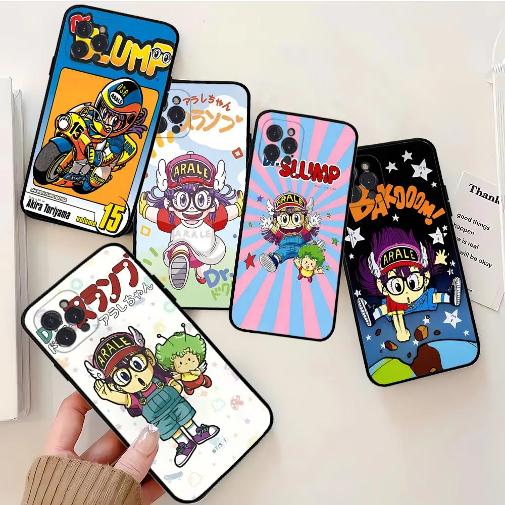 Мягкий силиконовый чехол для телефона Cartoon Dr Slump Arale iphone 15 14 13 12 11 Pro Mini XS MAX 8 7 6 Plus X XR