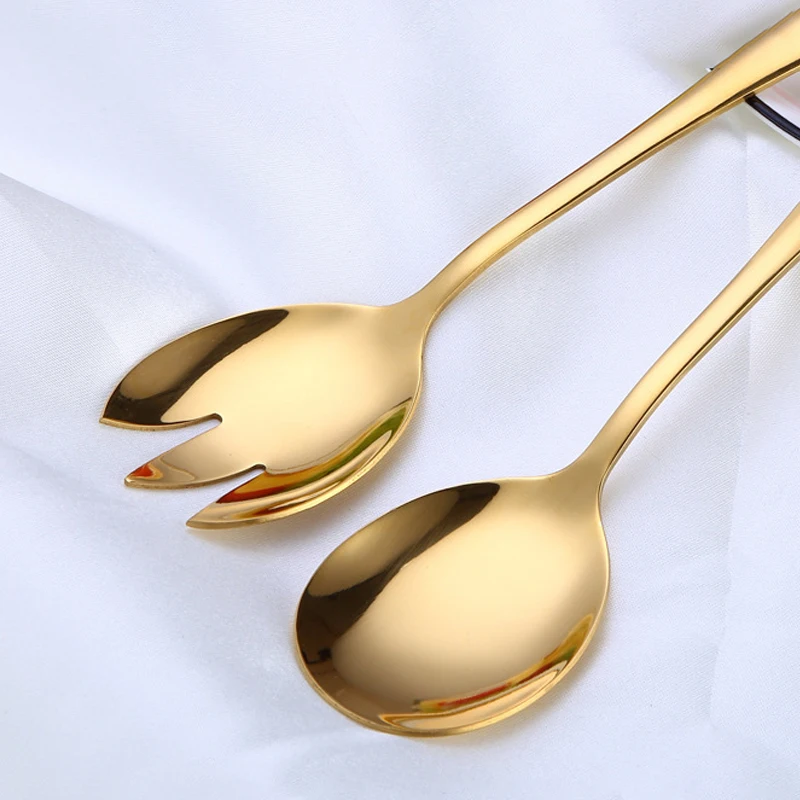 

1Pcs Stainless Steel Salad Spoon Fork Dessertspoon Kitchen Tableware Ice Cream Tea Coffee Spoon Kitchen Gadgets