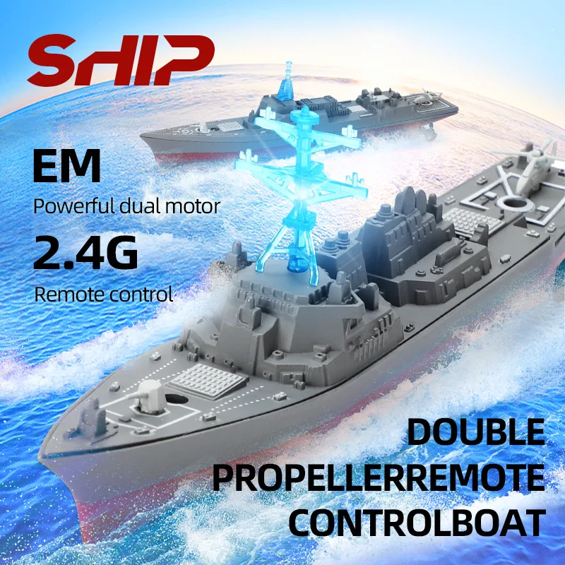 

New 2.4G high-speed remote control ship simulation warship model electric mini warship toy play boy toy