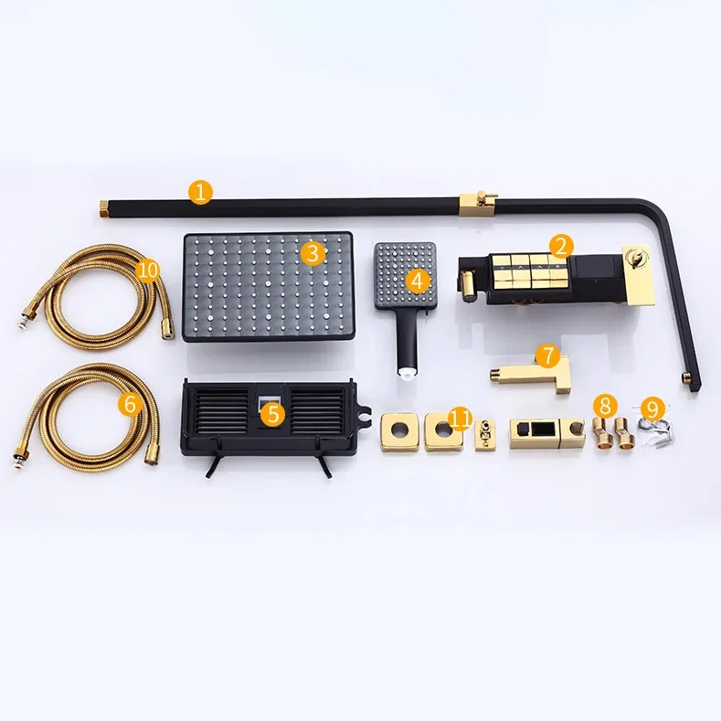 Белый термостатический душевой набор для ванной комнаты новый продукт латунный