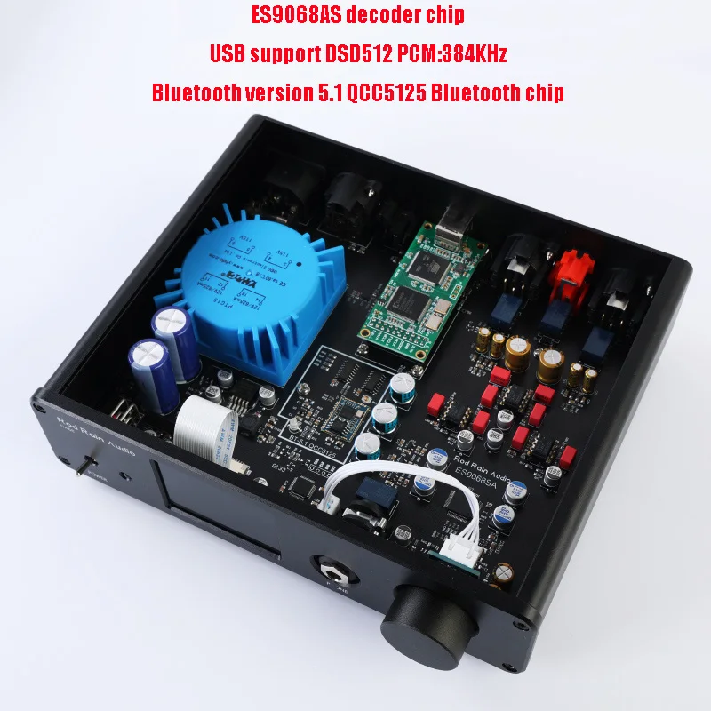 

Flagship HIFI Audio Decoder ES9068 32bit/384KHz USB Lossless Decoder QCC5125 Bluetooth 5.1 Receiver Supports DSD512 Decoding