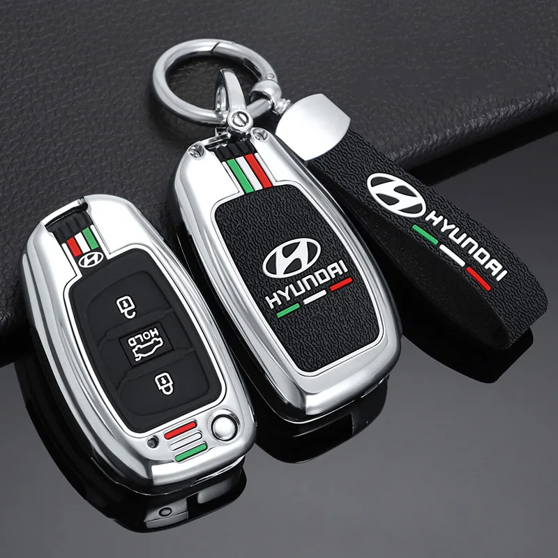 

Zinc Alloy Car Key Case Cover For Hyundai Ix25 Ix35 I10 I20 Solaris Tucson Sonata Santa Fe Sport Elantra Creta Verna Keychain