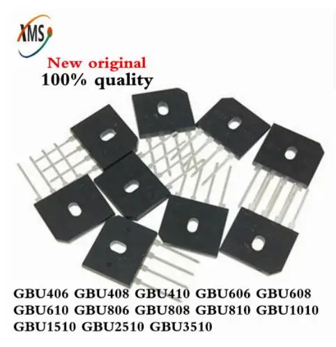 5 шт./лот GBU1006 10A 600 В GBU406 GBU408 GBU410 GBU606 GBU608 GBU610 GBU806 GBU808 GBU810 GBU1010 GBU1510 GBU2510 GBU3510