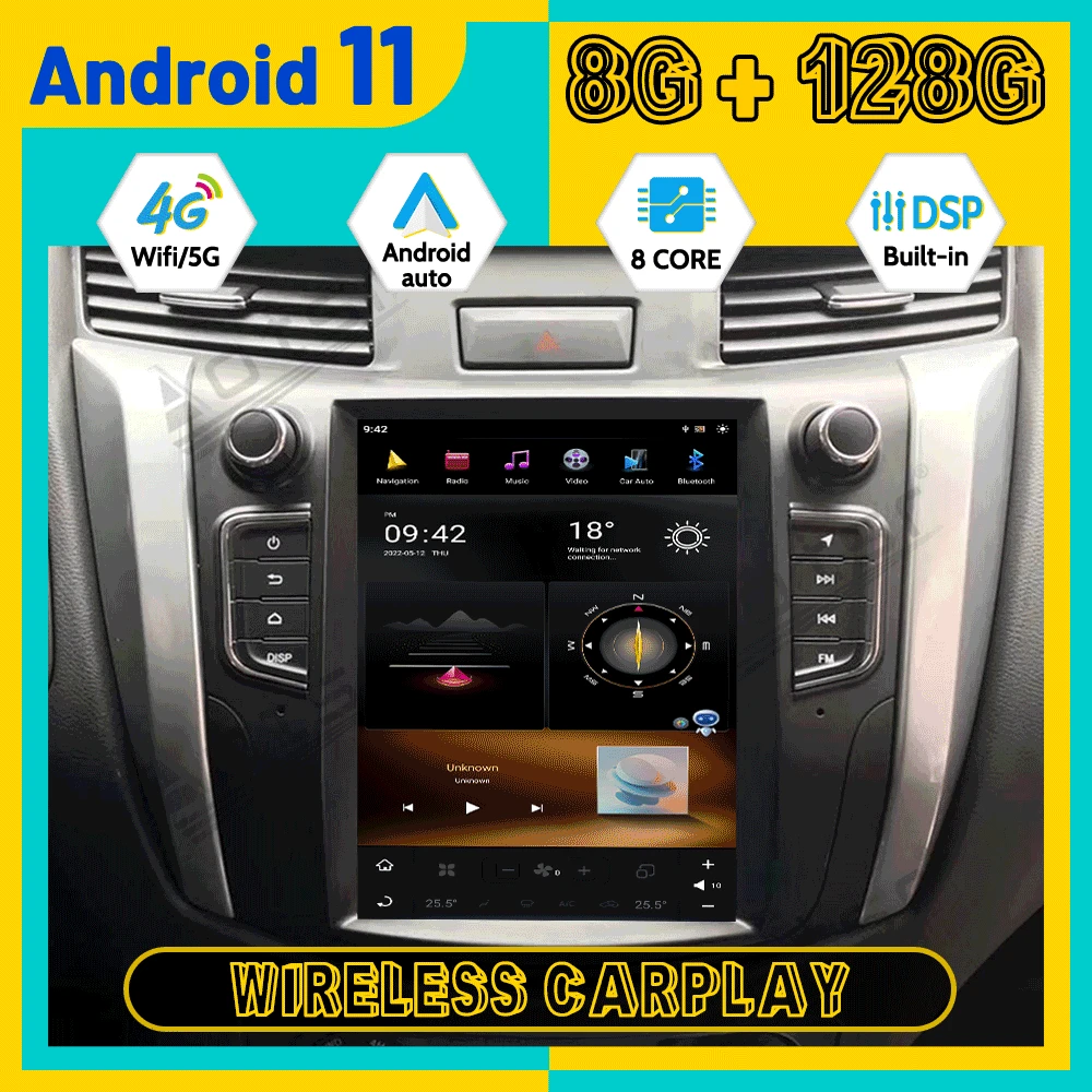 

Автомобильный радиоприемник G6 Tesla для Nissan Navava Terra NP300 2014-2019 Android11 2Din стереоприемник Авторадио мультимедийный плеер GPS