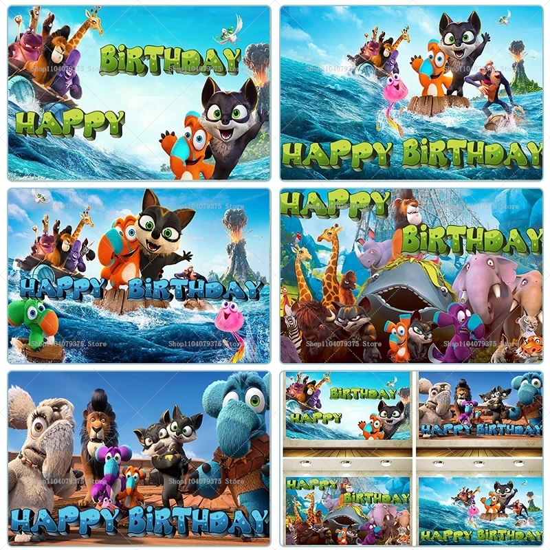 Азиатский ковчег тематический фон для фотосъемки день рождения украшения баннер