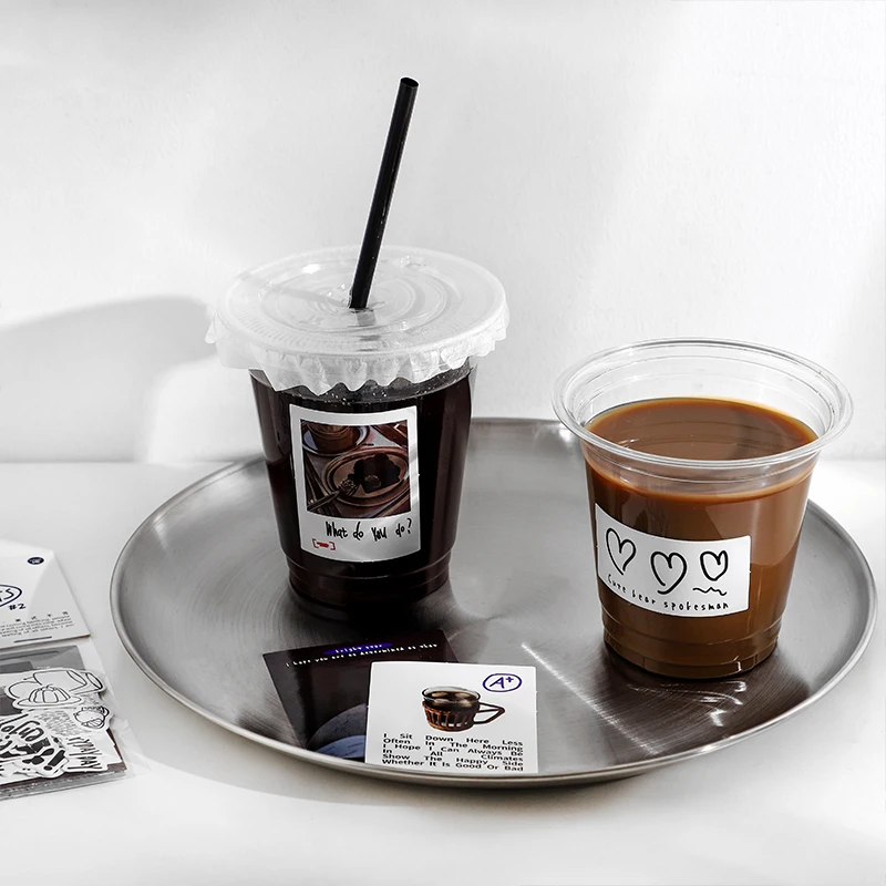 Простой литературный наклейка дневник кофейня планировщик стикеры нерасширяемый журнал кавайский декоративный канцелярский ремесло