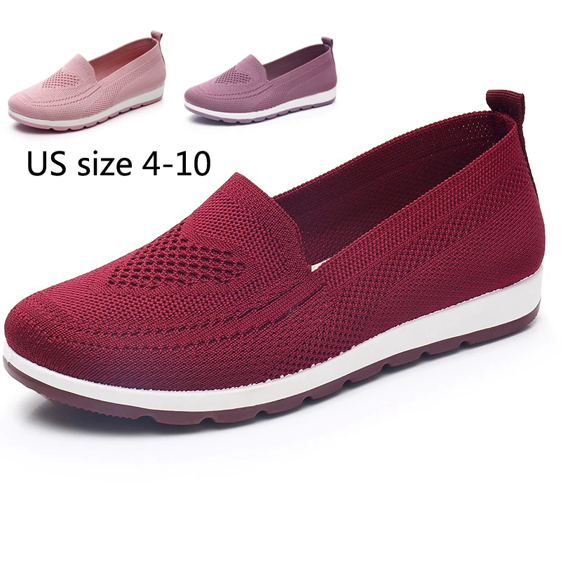 Женские сетчатые туфли-лодочки удобная легкая обувь на плоской