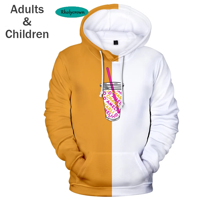 

3D Printed Charli Damelio Hoodies Men Women Sweatshirts Autumn Winter New Juice coffee cup Streetwear Kids Hoodie Pullovers