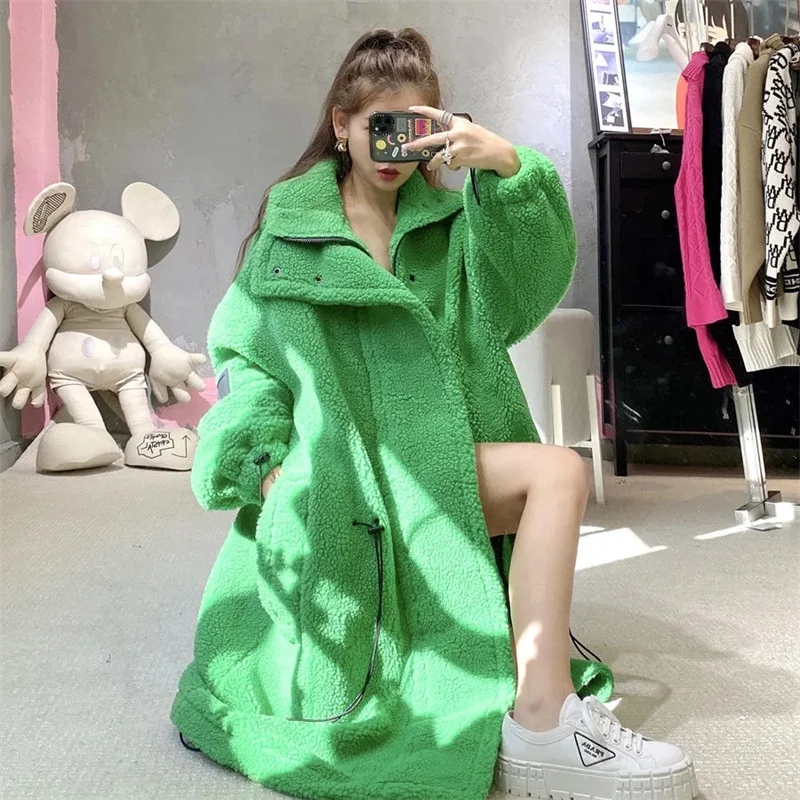 Высококачественная уличная верхняя одежда из овечьей шерсти для женщин 2024