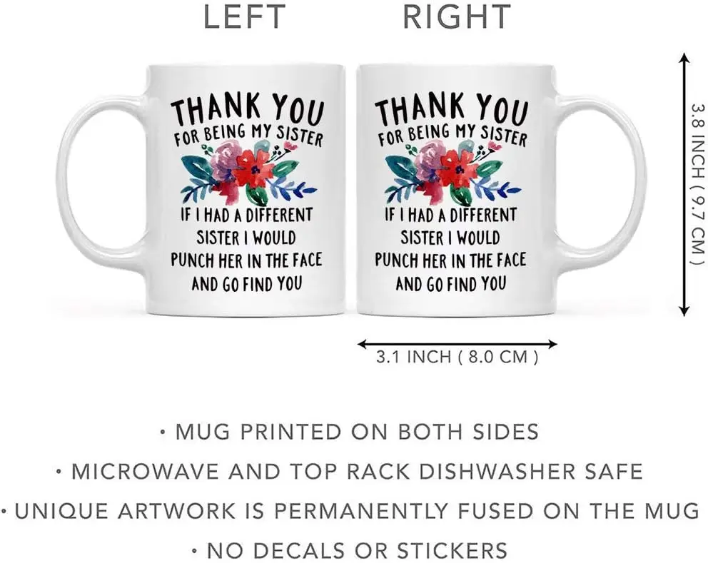 DQG CVT Веселый подарок для сестры Спасибо за существоваю сестре Кофейная кружка