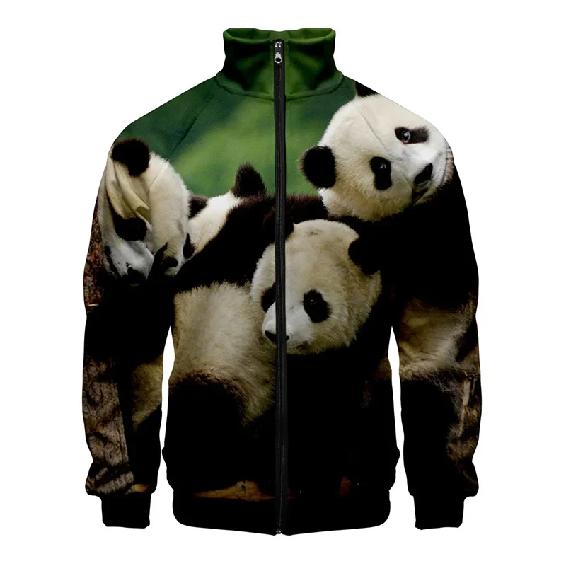 Куртка мужская зимняя с 3d-изображением панды и китайских сокровищ
