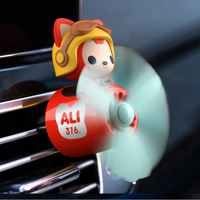 

New style Cartoon fox pilot series Car Air Freshener perfume Automobile Interior Perfume Clip Fragrance Ornament Car Accessories