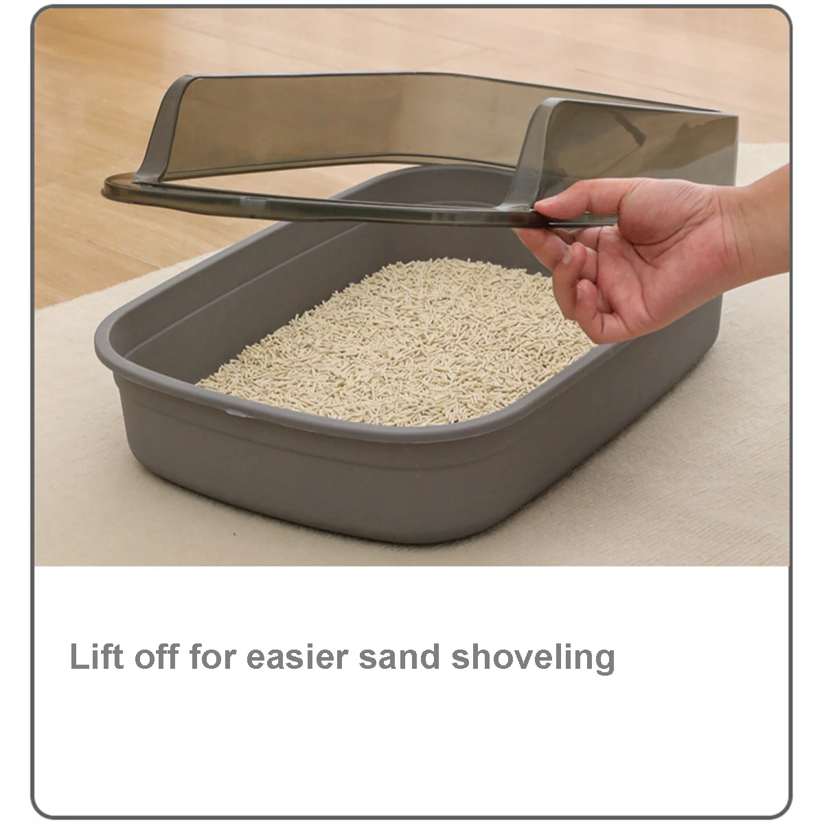 Пластиковый Кошачий Туалет Со Съемным Лотком Для Котят Просторный Поднос Кошек С