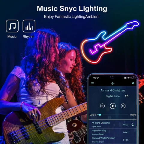NIMIMOON RGBIC Bluetooth неоновая лента 1М/2М/3М