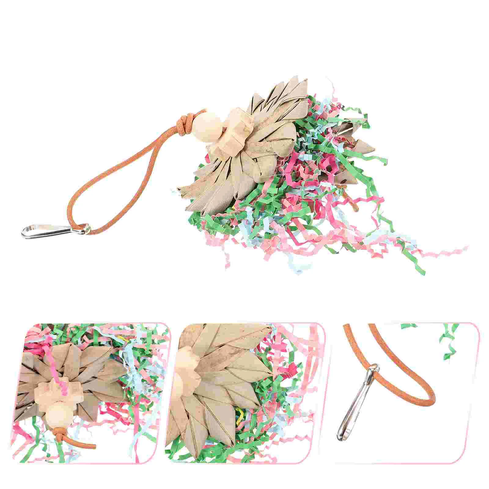 

Pet Large Bird Toy Chew The Hanging Parrot Bite Practical Wooden Supplies Parakeet